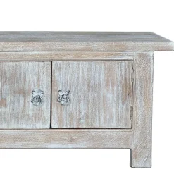 Online Wohnen White Wash TV Lowboard - Shabby Chic - Catlony