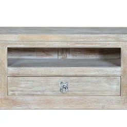 Online Wohnen White Wash TV Lowboard - Shabby Chic - Catlony