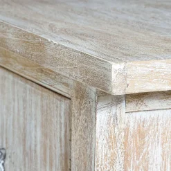 Online Wohnen White Wash TV Lowboard - Shabby Chic - Catlony
