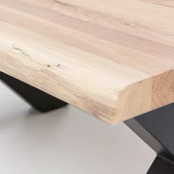 New Wohnen White Wash Wohnzimmertisch mit Baumkanten Eiche - Wieza