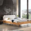 Discount Wohnen Wildbuche Bett mit Polsterkopfteil - Liancos