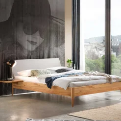 Discount Wohnen Wildbuche Bett mit Polsterkopfteil - Liancos