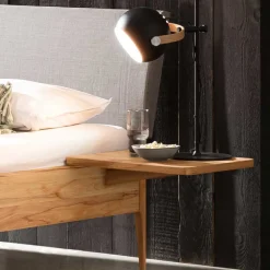 Discount Wohnen Wildbuche Bett mit Polsterkopfteil - Liancos