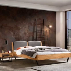 Online Wohnen Wildbuche Designbett im Industrial Stil - Sanatate