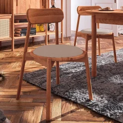 Wohnen Wildbuche Stühle mit Polstersitz - Indrya (2er Set)