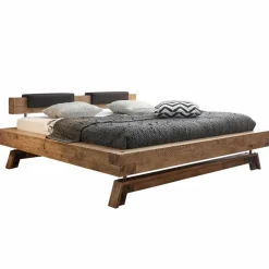Best Wohnen Wildeiche Balkenbett Aqua im Industry Style