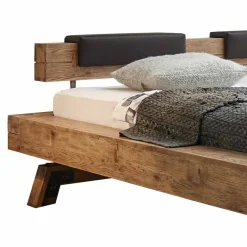 Best Wohnen Wildeiche Balkenbett Aqua im Industry Style