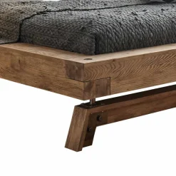 Best Wohnen Wildeiche Balkenbett Aqua im Industry Style