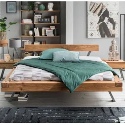 Sale Wohnen Wildeiche Balkenbett Set 4 Größen - Chaya (dreiteilig)