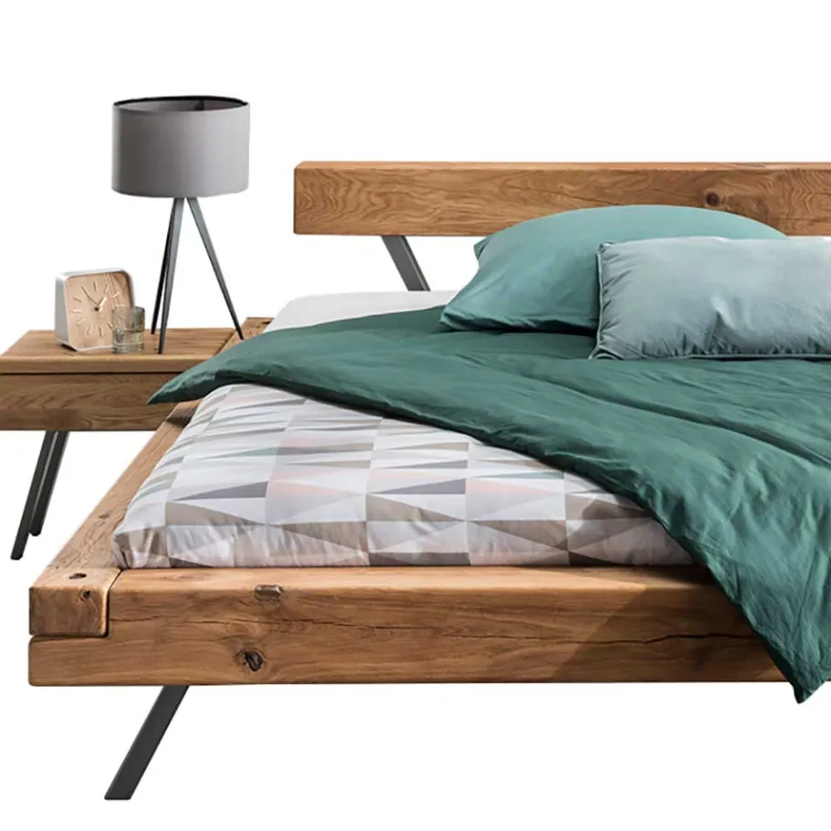 Sale Wohnen Wildeiche Balkenbett Set 4 Größen - Chaya (dreiteilig)