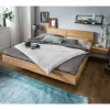 Best Wohnen Wildeiche Bett auf Schwebesockel - Manoz (dreiteilig)