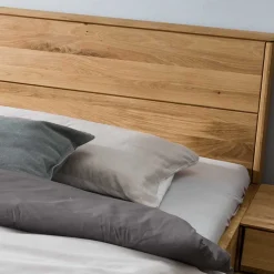 Best Wohnen Wildeiche Bett auf Schwebesockel - Manoz (dreiteilig)
