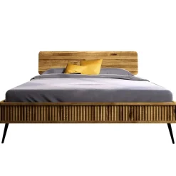 Sale Wohnen Wildeiche Bett mit Holzkopfteil - Casarius