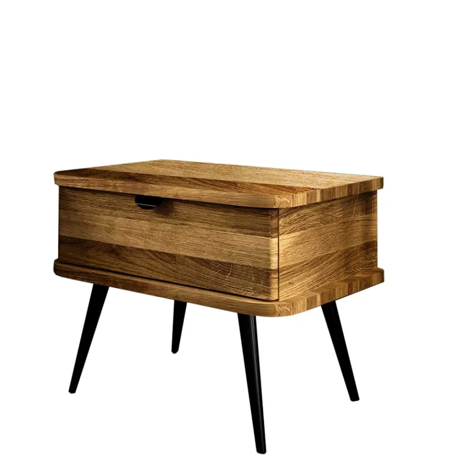 Sale Wohnen Wildeiche Bett mit Holzkopfteil - Casarius