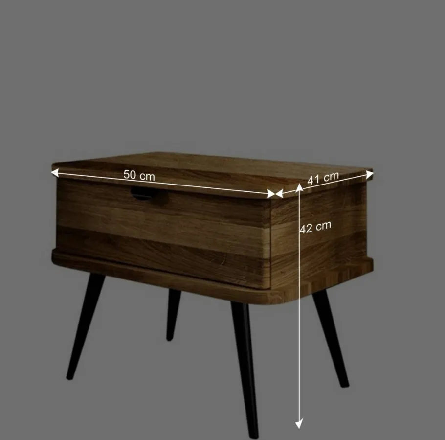 Sale Wohnen Wildeiche Bett mit Holzkopfteil - Casarius