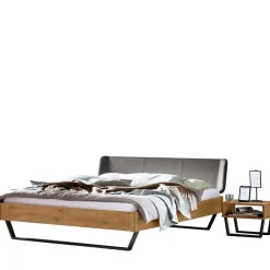 Clearance Wohnen Wildeiche Bett mit Kopfteil Kunstleder - Finca