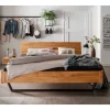 Best Wohnen Wildeiche Bett mit Metallkufen in Schwarzgrau - Tomya