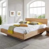 Discount Wohnen Wildeiche Bett Siao mit Kufengestell dunkel