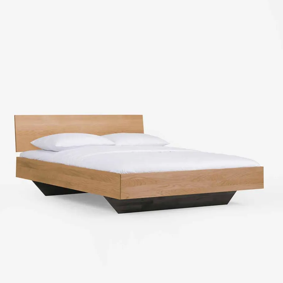 Discount Wohnen Wildeiche Bett Siao mit Kufengestell dunkel
