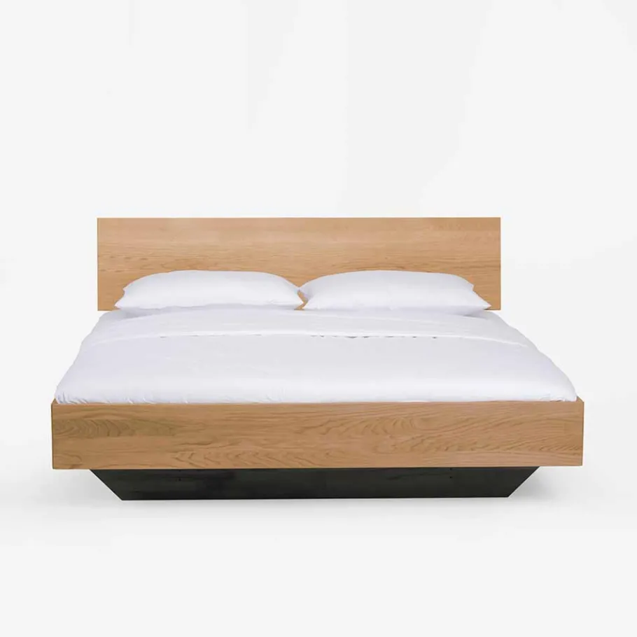 Discount Wohnen Wildeiche Bett Siao mit Kufengestell dunkel