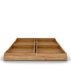 Outlet Wohnen Wildeiche Bettgestell mit Holzkopfteil - Lugos