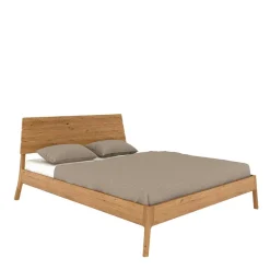 Outlet Wohnen Wildeiche Bettgestell mit Holzkopfteil - Lugos