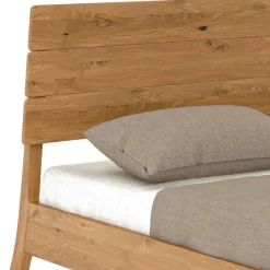 Outlet Wohnen Wildeiche Bettgestell mit Holzkopfteil - Lugos