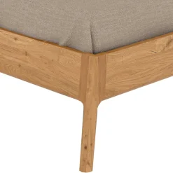 Outlet Wohnen Wildeiche Bettgestell mit Holzkopfteil - Lugos