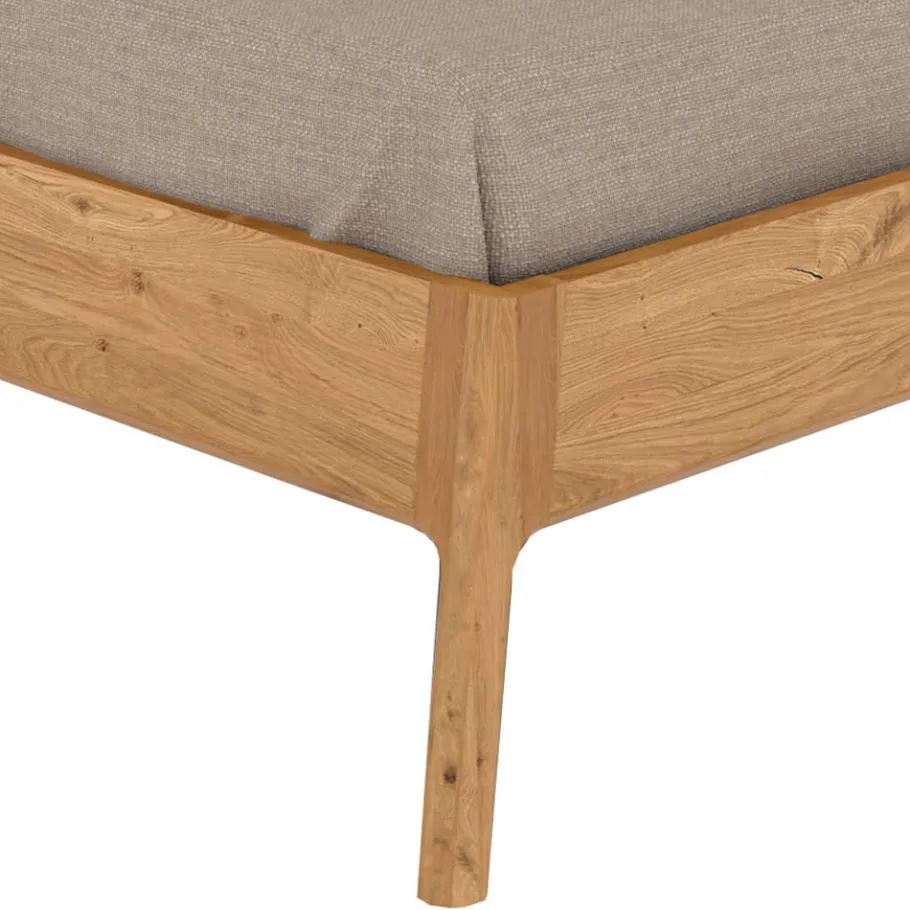 Outlet Wohnen Wildeiche Bettgestell mit Holzkopfteil - Lugos