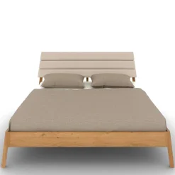 Outlet Wohnen Wildeiche Designbett mit Nachtkonsolen - Dominus (dreiteilig)