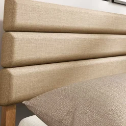 Outlet Wohnen Wildeiche Designbett mit Nachtkonsolen - Dominus (dreiteilig)