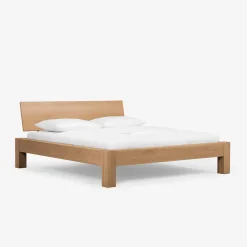 Clearance Wohnen Wildeiche Doppelbett Amando in Honigfarben geölt