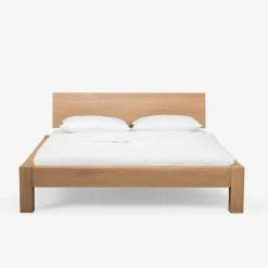 Clearance Wohnen Wildeiche Doppelbett Amando in Honigfarben geölt