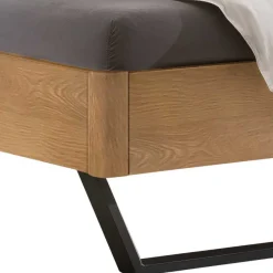 Hot Wohnen Wildeiche Doppelbett im Industrial Design - Eleenia