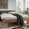 Online Wohnen Wildeiche Doppelbett mit Polsterkopfteil - Esvilda