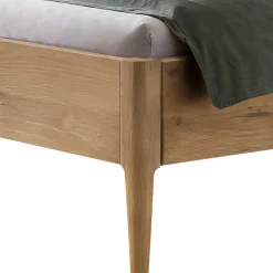 Hot Wohnen Wildeiche Doppelbett mit Kunstleder Kopfteil - Lucyanco