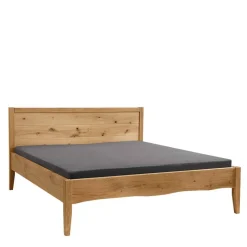 Outlet Wohnen Wildeiche Doppelbett mit Holzkopfteil - Adeira