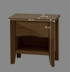 Outlet Wohnen Wildeiche Doppelbett mit Holzkopfteil - Adeira