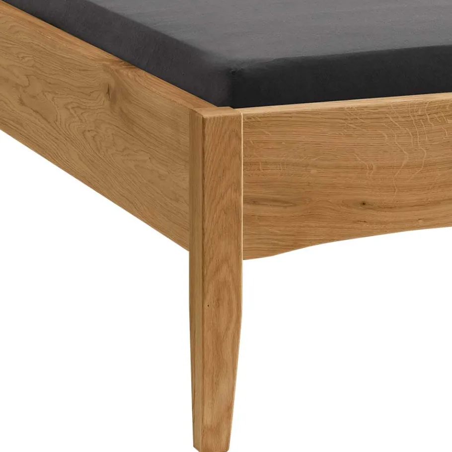 Outlet Wohnen Wildeiche Doppelbett mit Holzkopfteil - Adeira