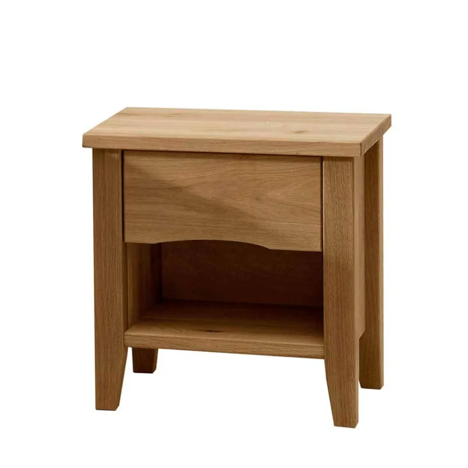 Outlet Wohnen Wildeiche Doppelbett mit Holzkopfteil - Adeira