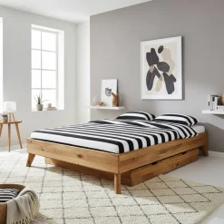 New Wohnen Wildeiche Einzelbett für Dachschrägen - Eavy V