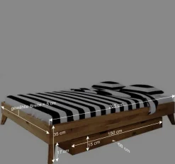 New Wohnen Wildeiche Einzelbett für Dachschrägen - Eavy V