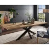 Discount Wohnen Wildeiche Esszimmer Esstisch mit Spider Gestell - Ostrico