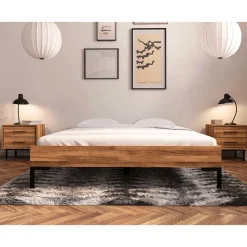 Best Wohnen Wildeiche Holzbett für Dachzimmer - Kerfa