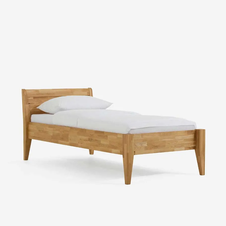 Discount Wohnen Wildeiche Holzbett Homlet mit Komforthöhe
