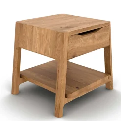 Best Wohnen Wildeiche Holzbett mit Polsterkopfteil in Beige - Favorite