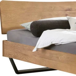 Sale Wohnen Wildeiche Holzbett 140x200 mit Stahl - Viralus