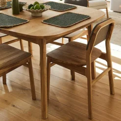 Wohnen Wildeiche Holztisch - 100 cm tief - Laida