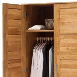 Outlet Wohnen Wildeiche Kleiderschrank mit Ausstattung - Memba I