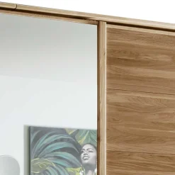 New Wohnen Wildeiche Kleiderschrank mit 3 Schwebetüren - Divnoi